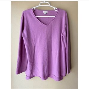 Sundance Light Purple V Neck Cashmere Sweater Women's Size Medium